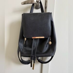 Black leather Backpack